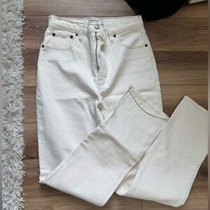 Abercrombie & Fitch Off-White Denim Jeans